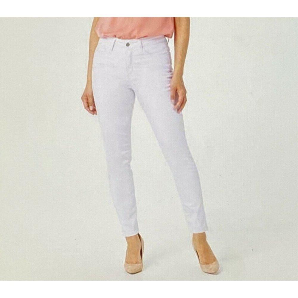 Women with Control Regular My Wonder Denim White Stain Resistant Jeans White 8